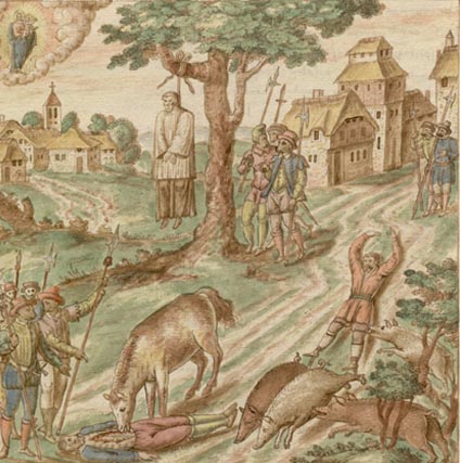 De Tristibus Galliæ carmen, s.l. e s.d., Bibliothèque Municipale de Lyon, ms. 156, f° 22 v, Tav.
  XVIII